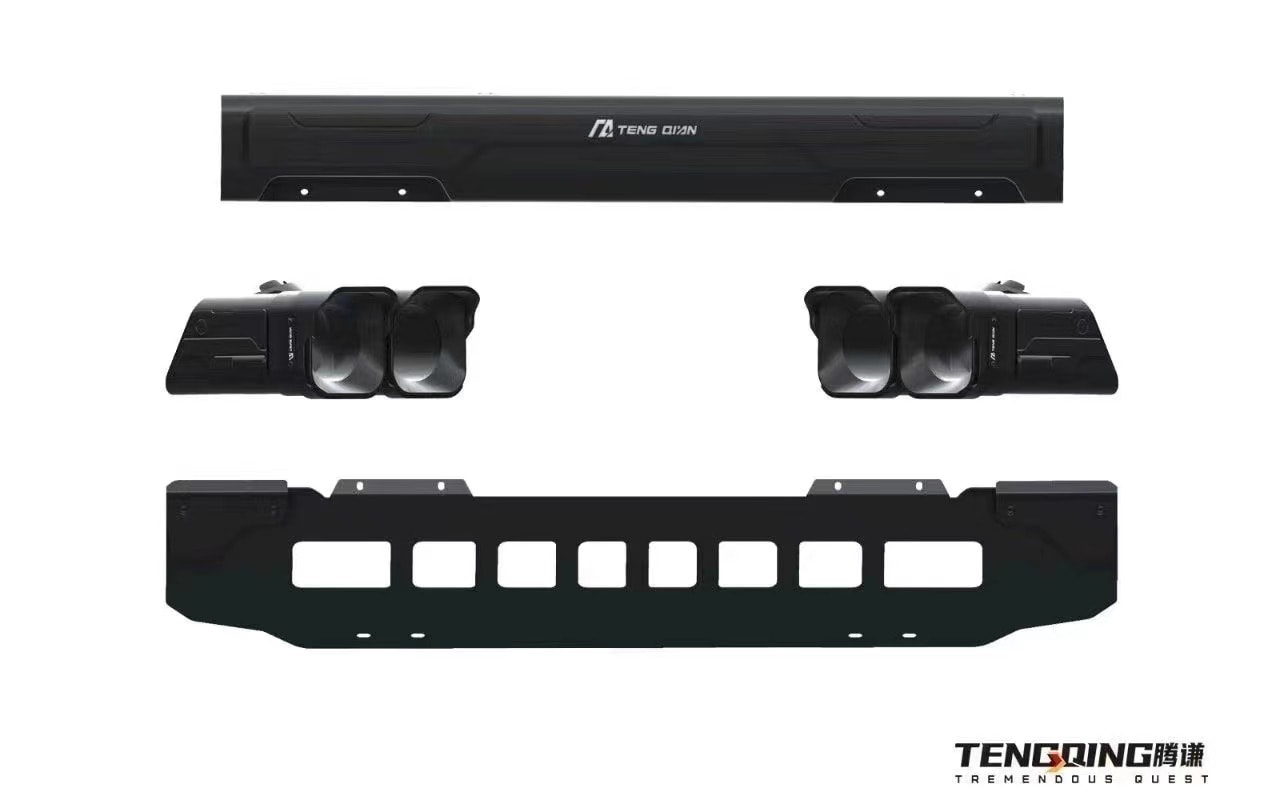 Defender Matte Black Aluminium Exhaust Tips