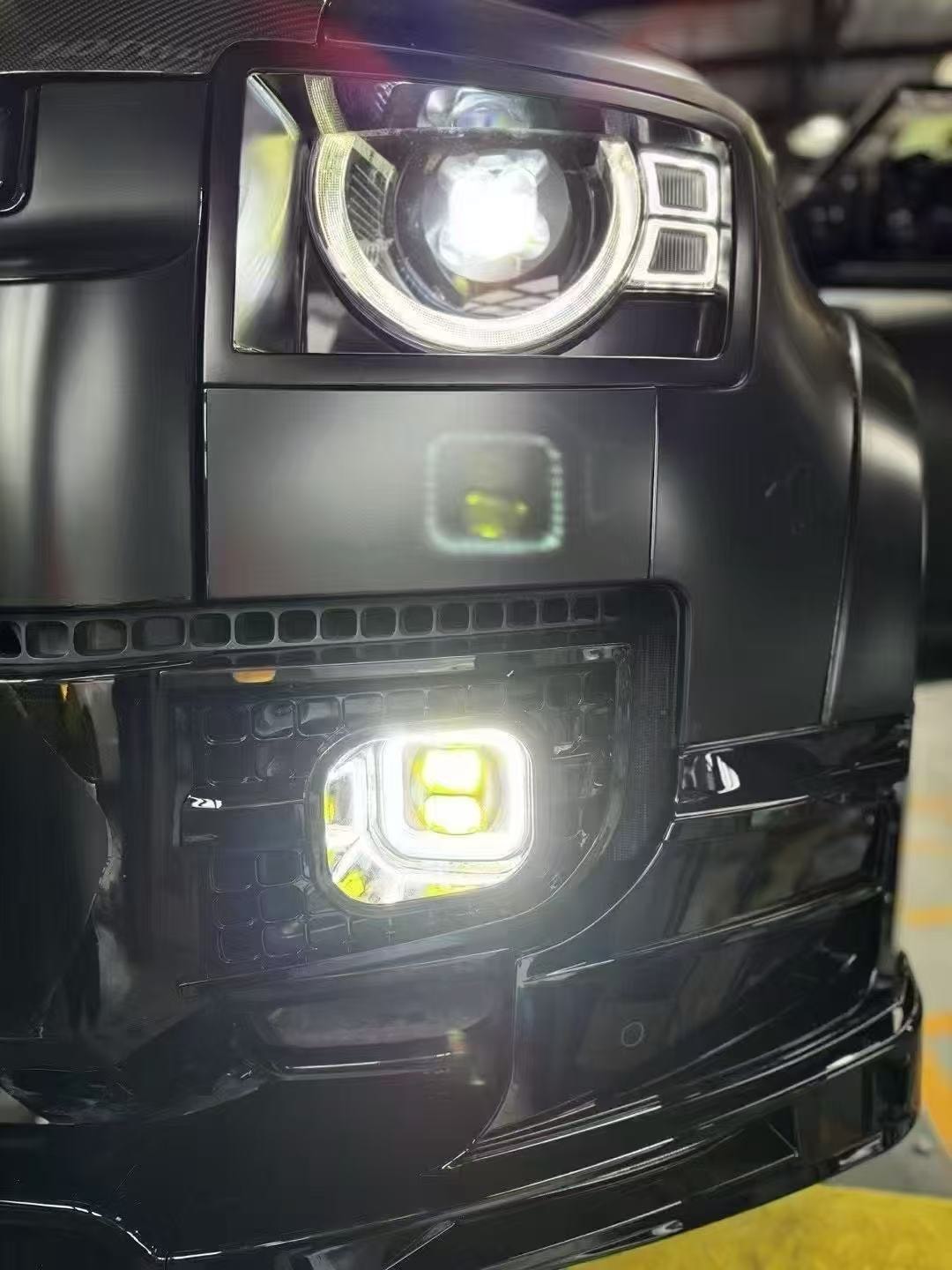 Defender L663 Square Fog Light / DRL Upgrade