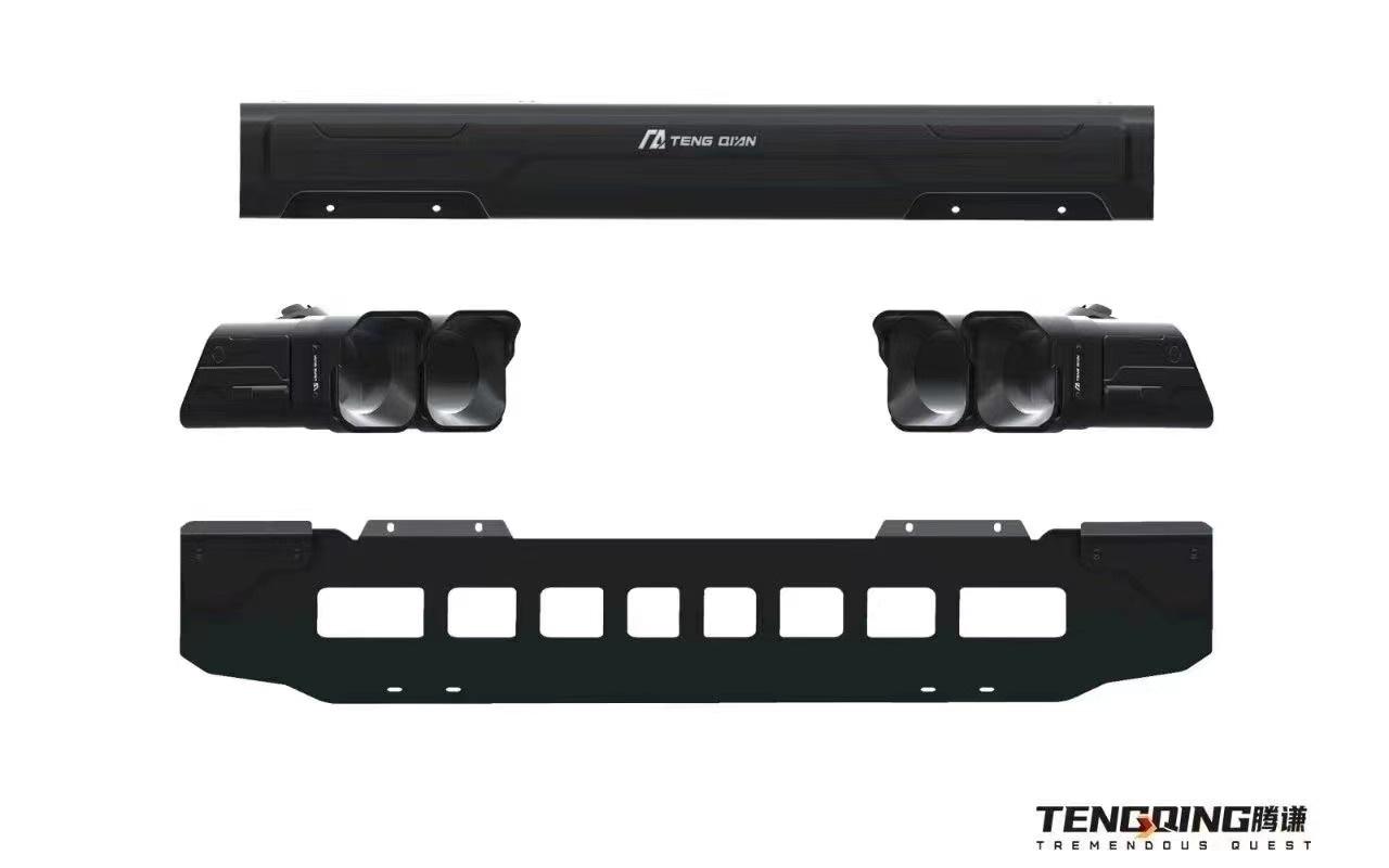 Defender Matte Black Aluminium Exhaust Tips — image 1